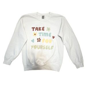 Maddie Green Boutique Self Care Pullover Casual Comfy Sweatshirt